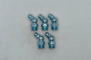 Комплект угловых пресс-масленок (тавотница) М10х1 45 градусов 10 шт.